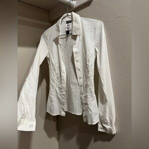 Dolce & Gabanna D&G Classic Slim Fit White Shirt with Hook Closure XS